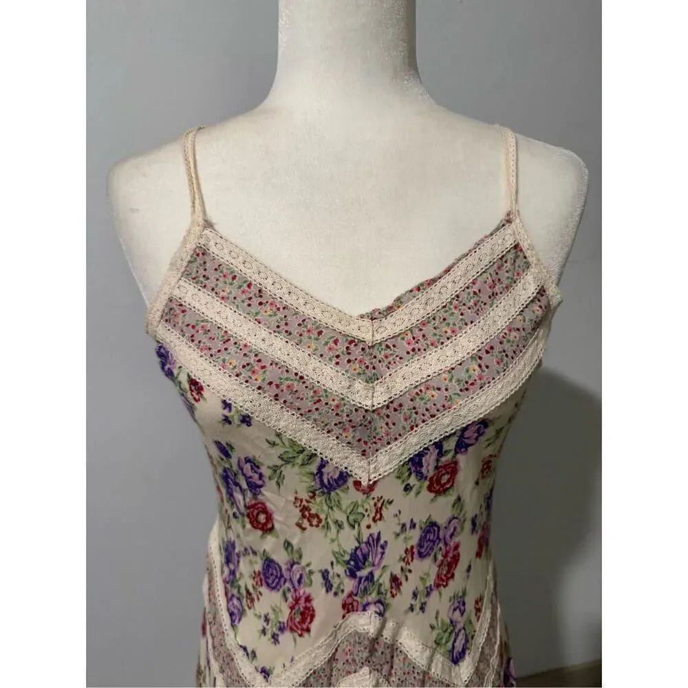 Free People intimately flower patch pattern lace fairy core dress SP - Picture 10 of 10